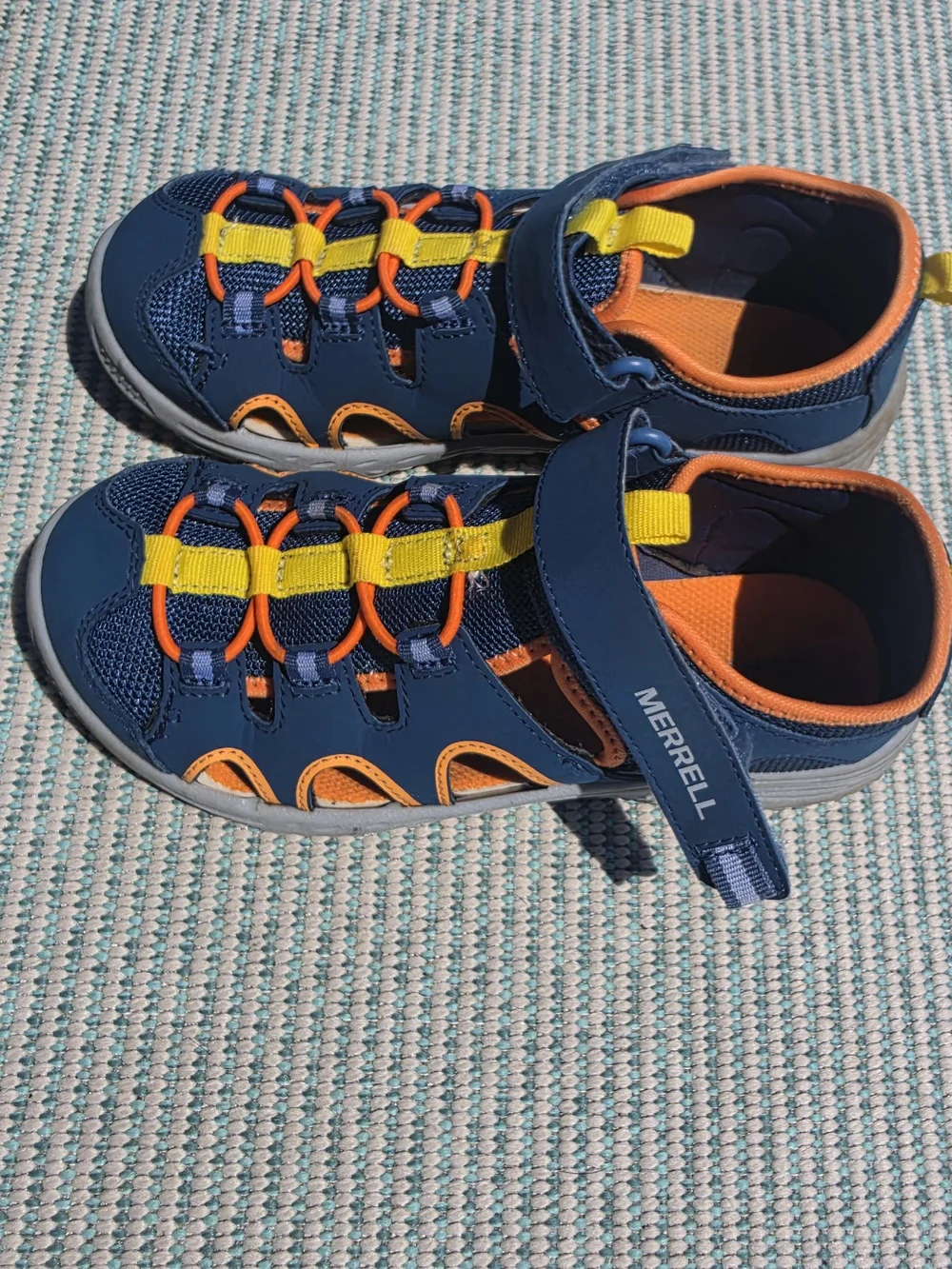 Merrell Kids' Navy and Yellow Closed-Toe Sandals
